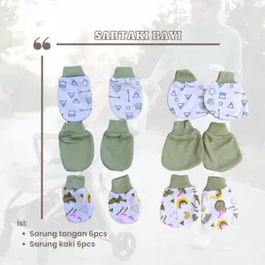 3set sartaki bayi newborn model rib warna sage