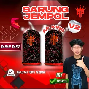 Sarung Jempol AP King V2 X lkylkyy Aksesoris Gaming Anti Keringat Logo Reflektif Hologram & Licin banget Untuk game free fire & Mobile Legend