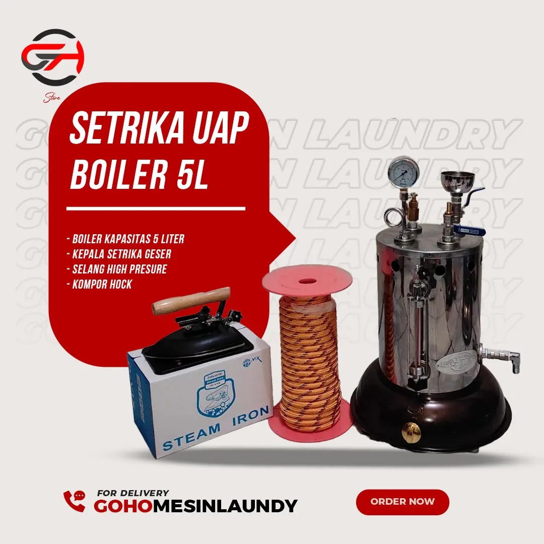 Setrika Uap Laundry Boiler 5L / Setrika Uap Boiler 5 Liter