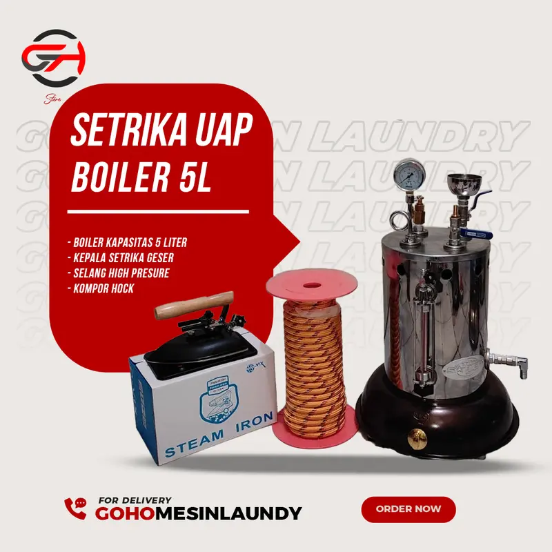 Setrika Uap Laundry Boiler 5L / Setrika Uap Boiler 5 Liter 0