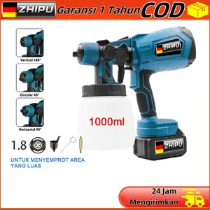 ZHIPU Senjata Cat Listrik Tipe Pengisian Daya Baterai Litium 1000ml Kapasitas Besar Mesin Multi Fungsi Semburan Listrik Cat Listrik 220V 700W