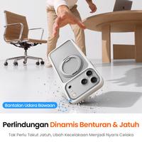 Gambar UNE O1 Casing iPhone 18/17 Pro Max, Kompatibel MagSafe, Magnetic Stand 360°, Shockproof, Tahan Jatuh, Perlindungan Maksimal - Oranye, iPhone 17 Pro Max dari UNE Store Indonesia Kab. Tangerang 5 Tokopedia