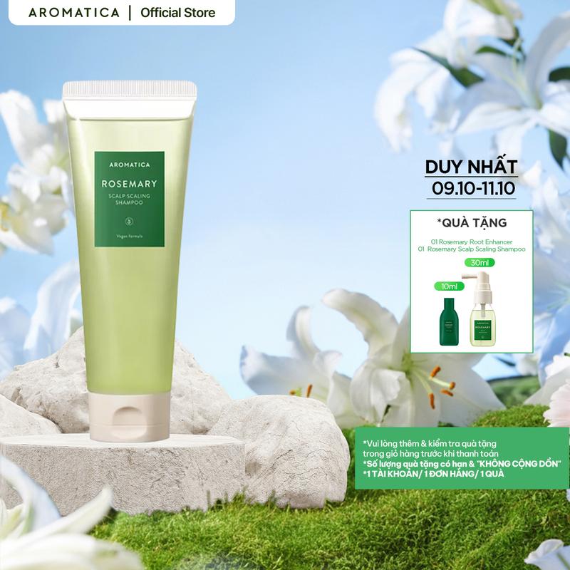 Dầu Gội Hương Thảo Aromatica Rosemary Scalp Scaling Shampoo 180ml