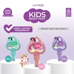 [PAKET PROMO] Yunikon Kids Body Mist Heart Edition - Parfum Ibu & Anak dapat digantung / charm