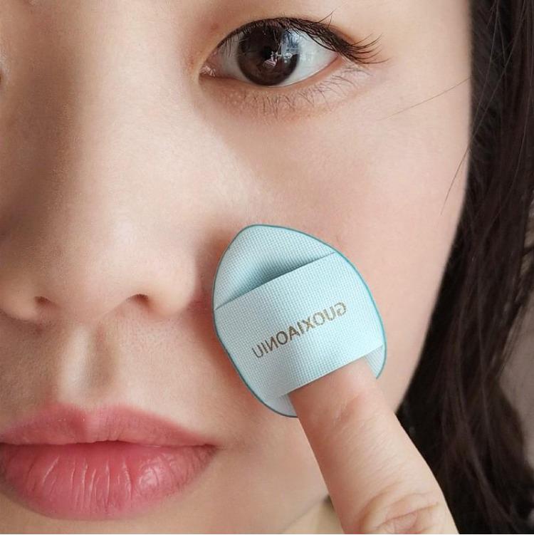 Product Introduction of Bông Đánh Phấn Ngón Tay Mini, GUOXIAONIU, Bông Đánh Phấn Nhỏ Sử Dụng Kép Ướt Và Khô, Có Hộp, Để Che Khuyết Điểm Đầu Ngón Tay 0
