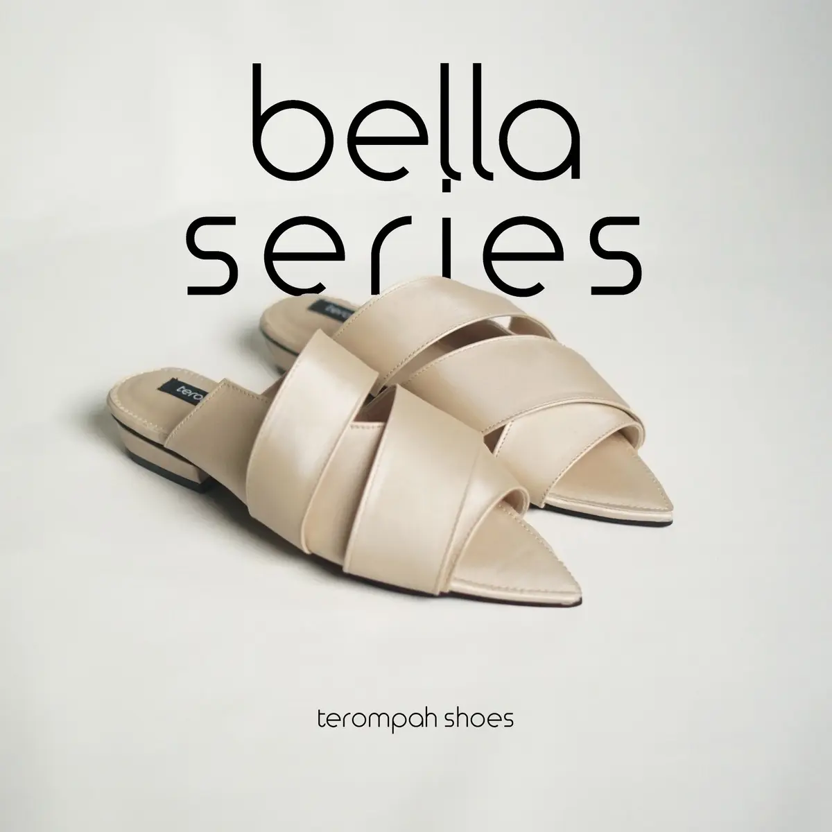 Tarompah Shoes Bella Cream Mules Sandal Wanita