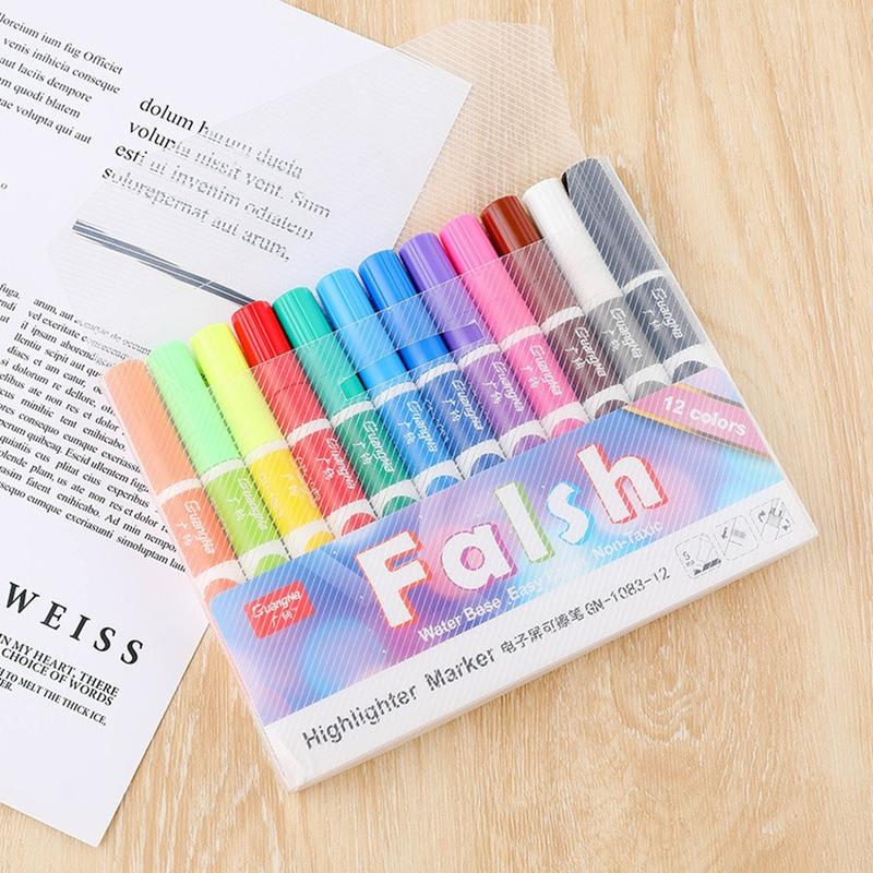 Product Introduction of GN 12-Color Electronic Screen Erasable Highlighter LED Electronic Board Luminous Pen Color Marker Light Board Pen 4