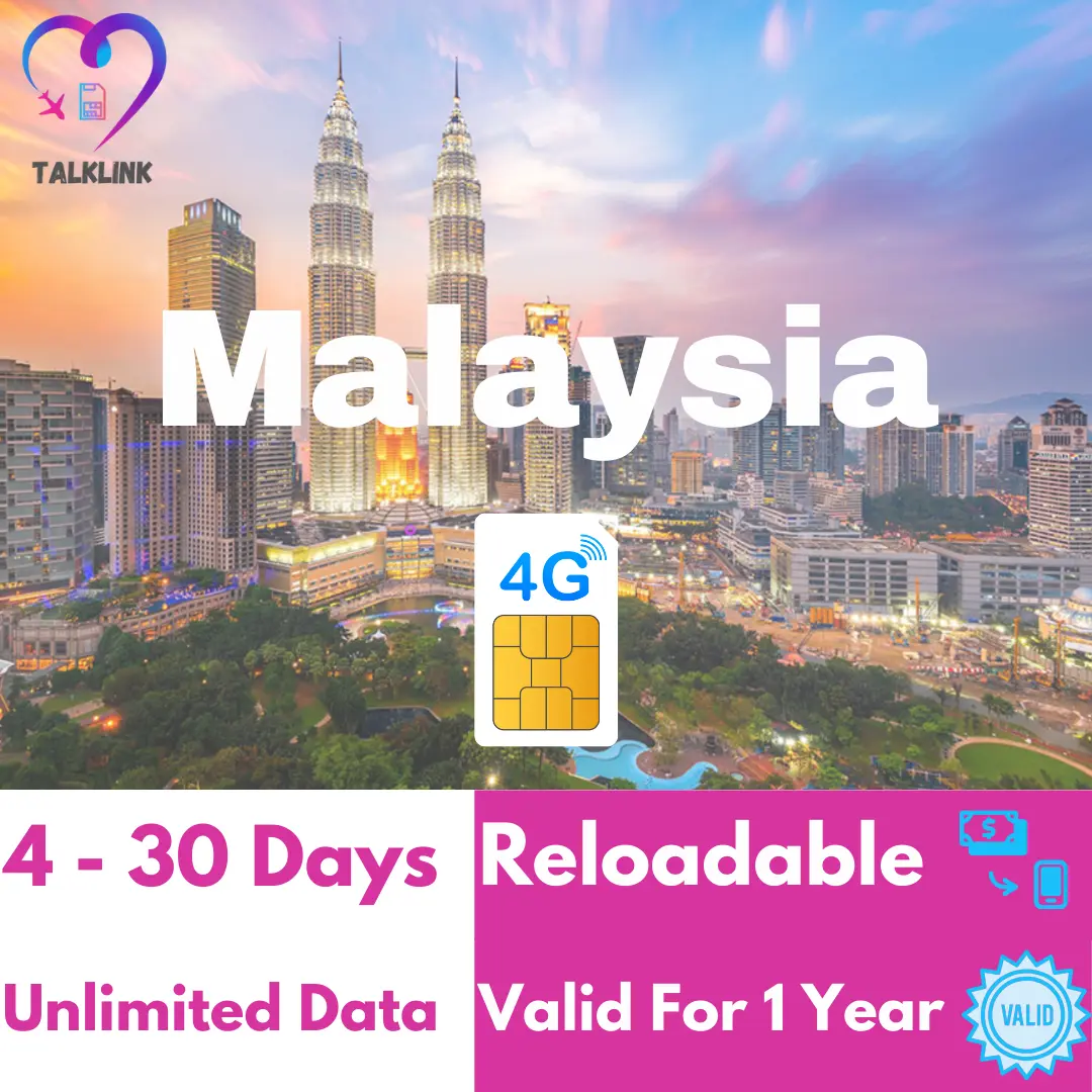 Malaysia Physical SIM Card 4-30 Days High Speed Unlimited Data Travel SIM Card | No Registration Required