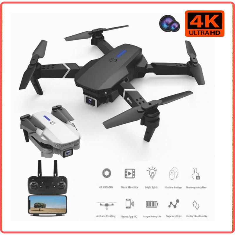 Drone E88 Pro  Kamera HD 4K, Desain Lipat Portabel, Stabilitas Tinggi, dan Mudah Dikendalikan untuk Pemula dan Profesional Camera 3