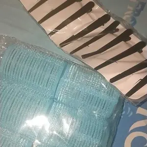 Paket Hemat 6 Pcs Roll Rambut + 10 Pcs Jepit Bebek Jumbo Besar Otomatis Import Murah Kering Jepitan