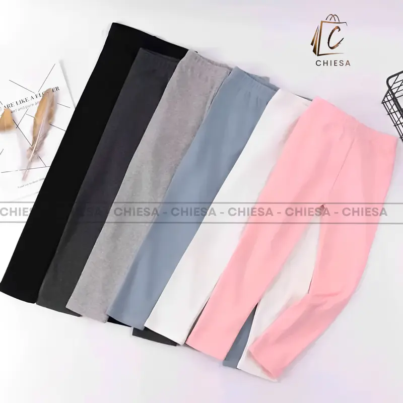 Paket Extra Hemat Isi 6pcs Legging anak perempuan Soft Rayon Kaos Usia 3 s/d 15thun Celana Leging Anak Perempuan Polos Slim-fitting Fashion 3