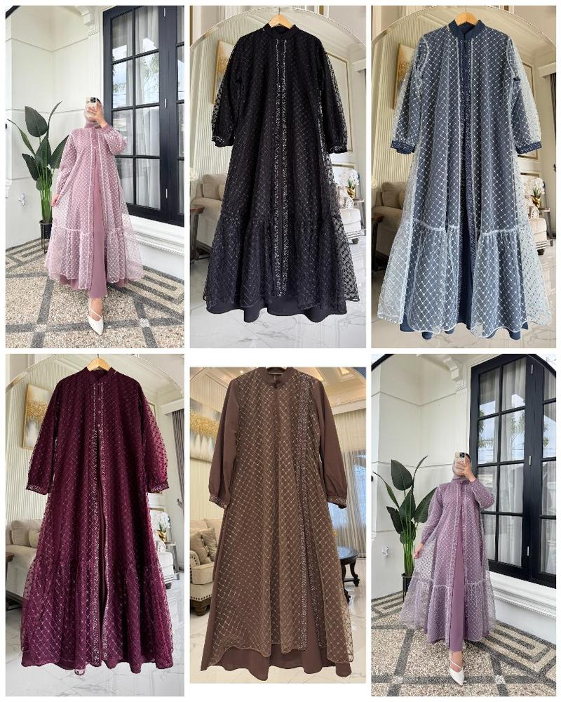 Product Introduction of Gamis Raya Series 2/ Busui Friendly by Annisa/ Raya Dress/ Gamis Viral Baju Muslim Cantik Mewah 9