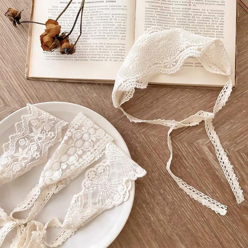 Băng Đô Cho Em Bé Thêu Ren, Lưới Thoáng Khí Mùa Hè, Dây Buộc Tóc Trẻ Em, Phong Cách Công Chúa, Thiết Kế Hoa Buộc Dây Phụ Kiện Tóc 3