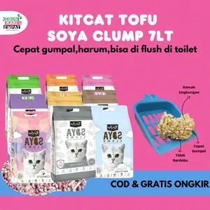 Kitcat Soya Clump 7lt Cat Litter Pellet Kedelai Pengganti Pasir Kucing - Ramah Lingkungan