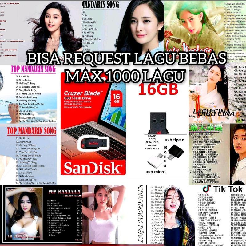Flashdisk SanDisk 16GB isi Lagu Mandarin Terlengkap - Flashdisk - Shop ...