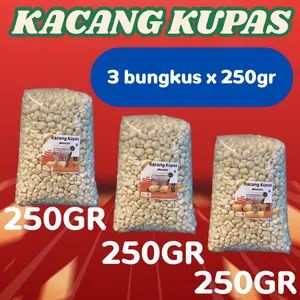 (PROMO SAAT LIVE) 3x250gr kacang kupas mentah premium biji tanggung kacang kupas AK
