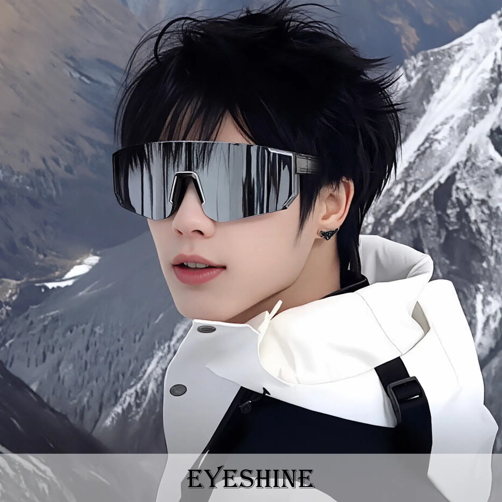 Eyeshine Kacamata Sporty Futuristic Anti UV400 Kacamata Hitam Unisex Untuk Olahraga