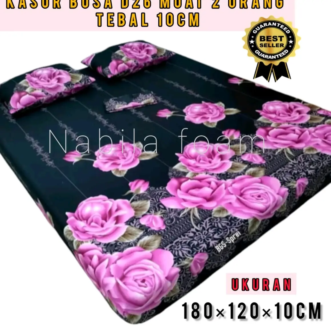 Kasur Busa Berkualitas awet&empuk Uk 180x120x10cm muat 2 Orang Furniture
