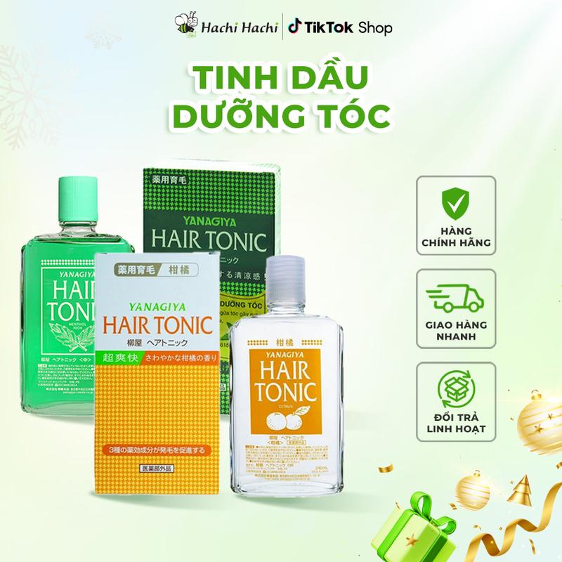  Tinh dầu Bưởi  Bạc Hà dưỡng tóc Yanagiya Hair Tonic 240ml - Hachi Hachi Japan Shop 