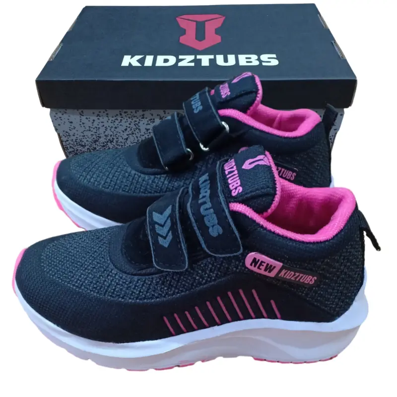 KIDZTUBS Sepatu Sekolah Anak Perempuan Murah Rekat Velcro Kecil Tanggung Umur 6-10 Tahun PAUD TK SD SMP Kelas 1 2 3 4 5 6 7 8 9 0-1340110624 Anak-Anak Kaki 1