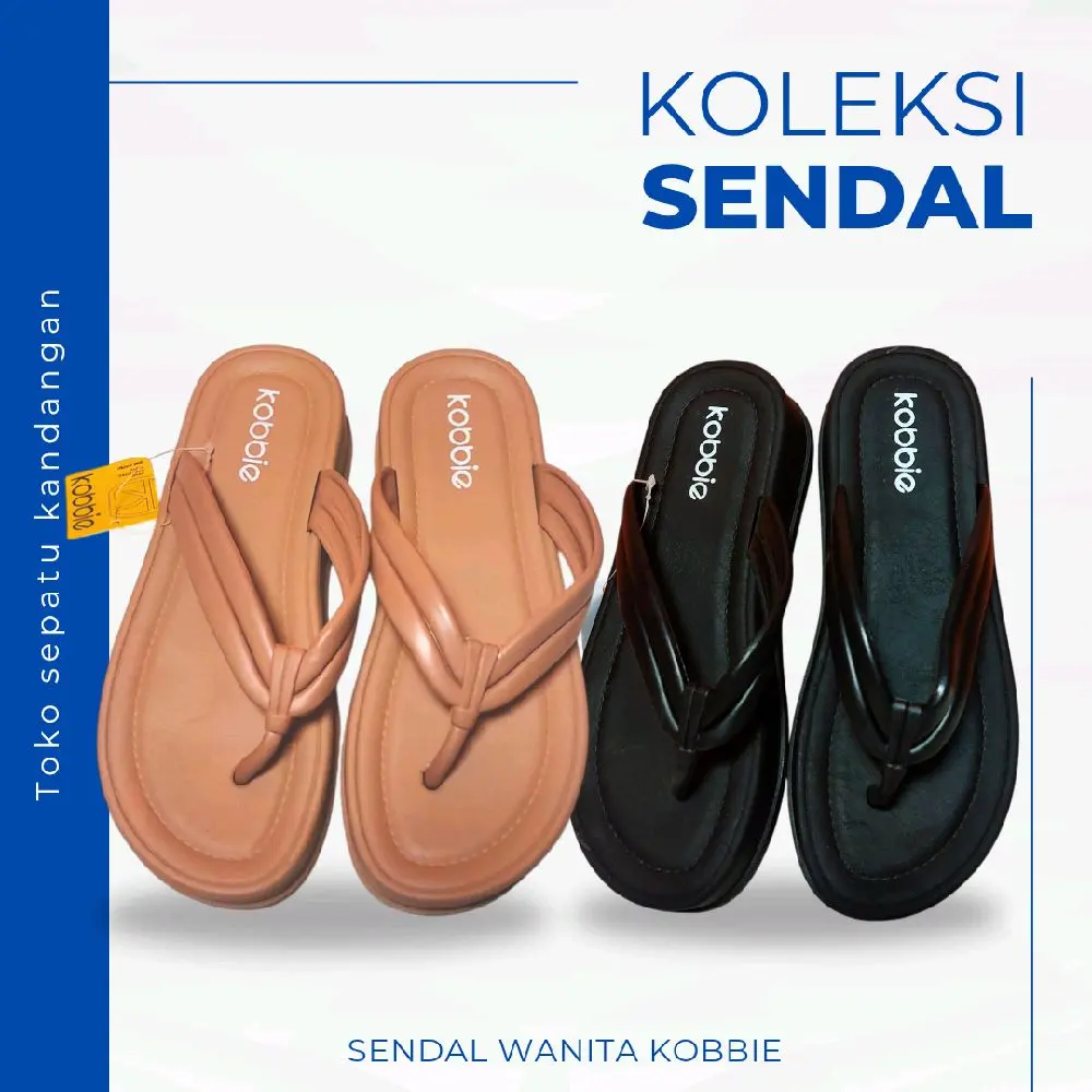 Sendal Cewek Wanita Original 100% - Sandal Jelly Plastik Karet Tebal Tahan Air Kobbie - Perempuan