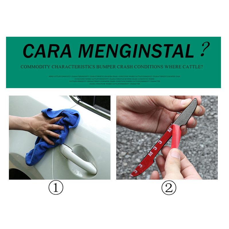 XYKJ 4PCS Strip Karet Pintu Pelindung Pintu Mobil Door Guard Stiker Mobil Protection Stiker Mobil 7