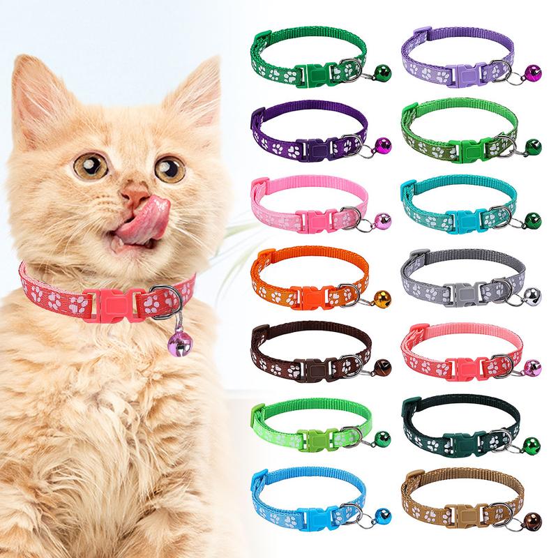 Phụ Kiện Thú Cưng Vòng Cổ Có Thể Điều Chỉnh Cho Mèo Và Chó Khóa An Toàn Có Chuông Vòng Cổ dây  xích  cho  mèo 