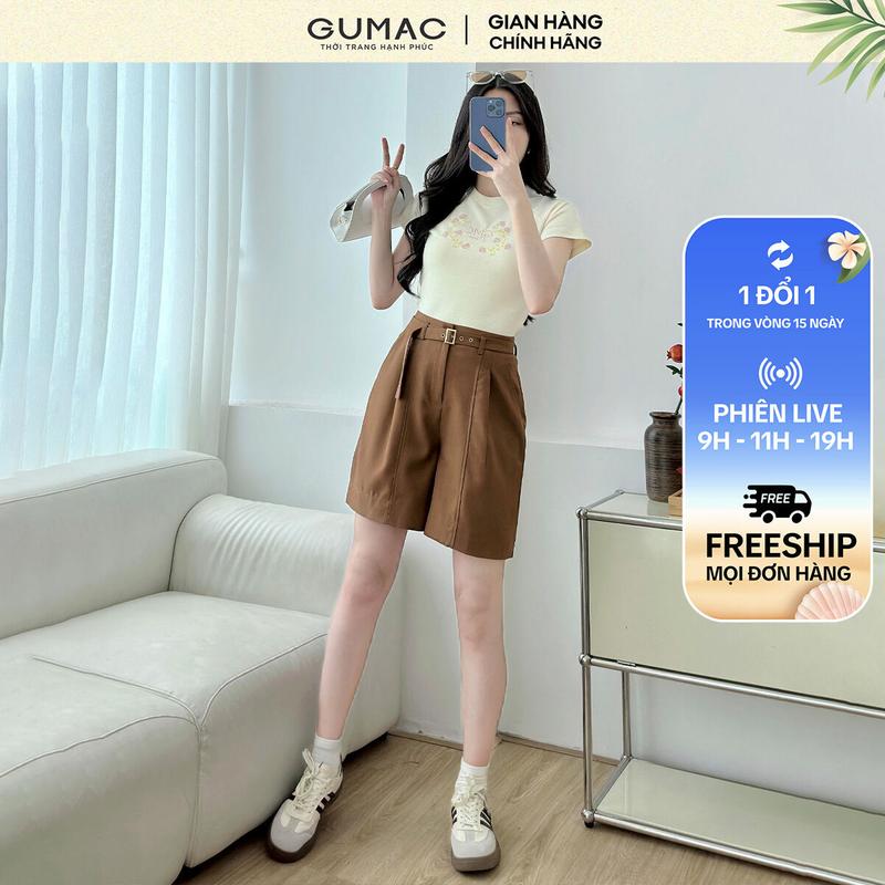 GUMAC - Quần ngắn rã dọc SHE12021 Nữ  Women 0