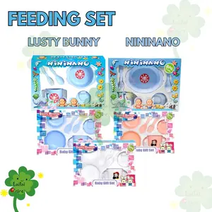 LustyBunny Feeding Set LB-1419 isi 6 | Nininano Feeding Set NN8001 NN8003 NN8101 NN8102 isi 5 |  MPASI Tempat Makan Set Bayi
