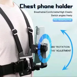 Chest Strap Tali Dada Handphone Chest Strap Holder Tali Dada HP GO PRO HERO Action Cam Youtuber Chest Strap HP Mount Camera Body Belt Holder