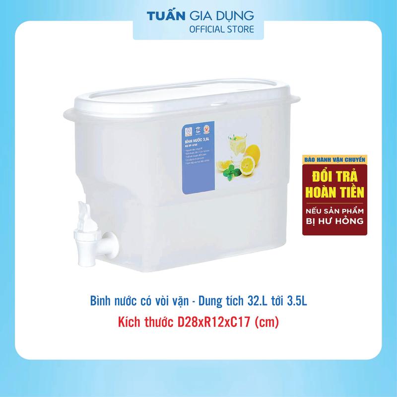  Bình đựng nước có vòi 3.2L tới 3.5L Việt Nhật 6785 để tủ lạnh chịu nhiệt tốt 