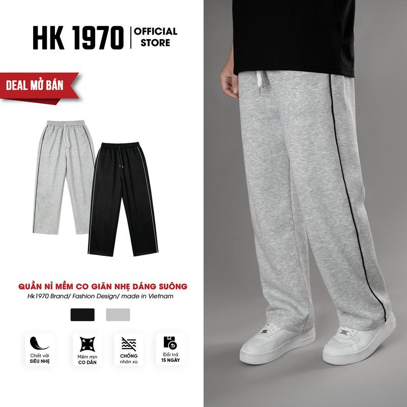   DEAL MỞ BÁN  Quần Nỉ Ống Rộng Nam Nữ Mềm Mịn Co Giãn Nhẹ Dáng Đứng ông Rộng Quần Ống Rộng Nam Nữ Unisex Phong Cách Thể Thao Q227 