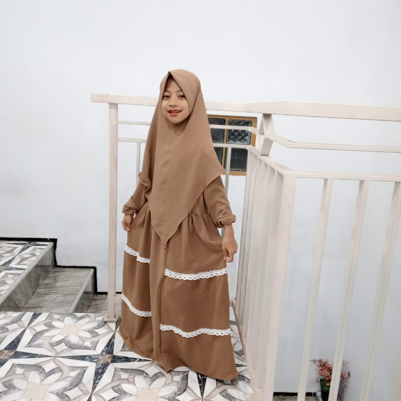 zia zia dress gamis perempuan anak set hijab 4-12 tahun gamis syar"i gamis muslim anak perempuan set hijab Airflow Baju