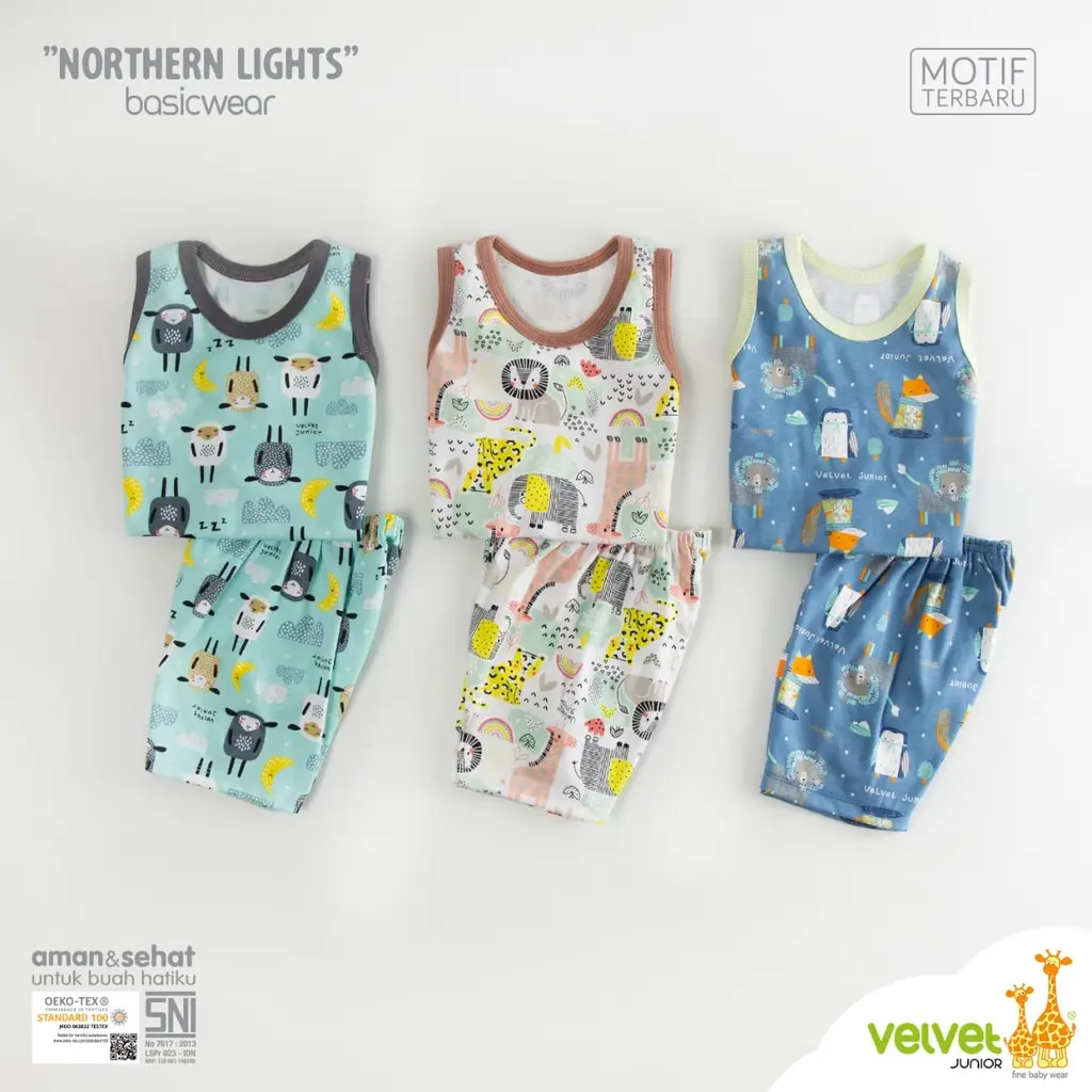 Setelan Kutung Velvet Junior