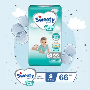 EXCLUSIVE LIVE SWEETY SILVER PANTS S66, M60, L54, XL42, XXL32 Popok bayo pempers celana