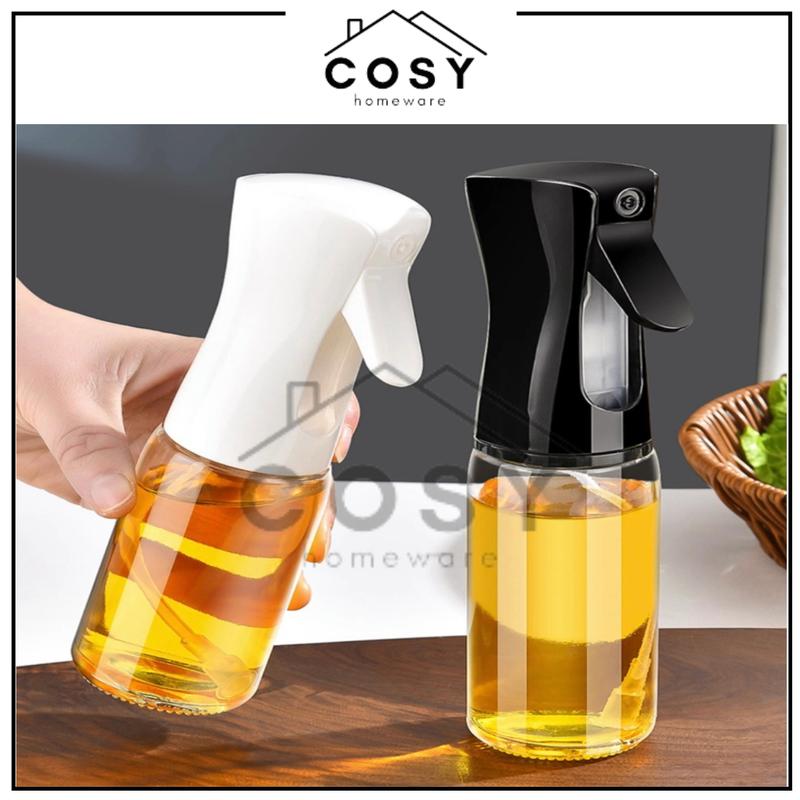 Product Introduction of COSY Botol Kaca Spray Minyak Goreng 220ml Botol Semprot Tekanan Tinggi / Bottle Kecap Asin Dapur Semprot Olive Oil Spray Transparan Serbaguna Food Hitam 26
