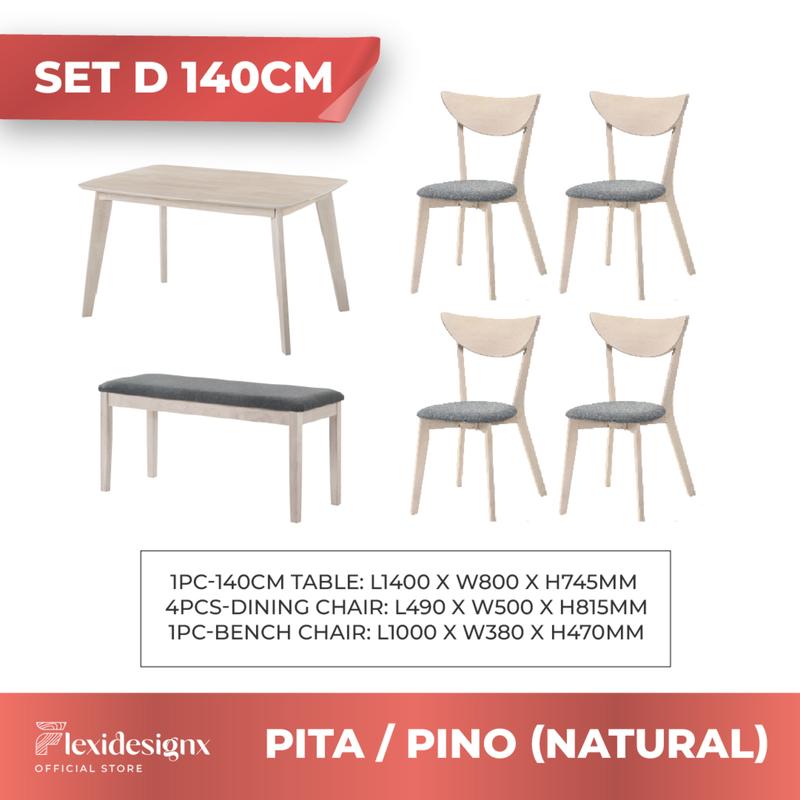 Product Introduction of Dining Chair 6 seat Wood 4 chairs Bench Solid Wood Material Promotion PINO Flexidesignx 14