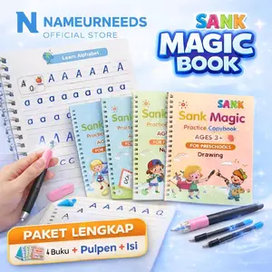 SANK Magic Practice Book /Buku Ajaib Belajar Menulis dan Menggambar Buku Pulpen Stationery