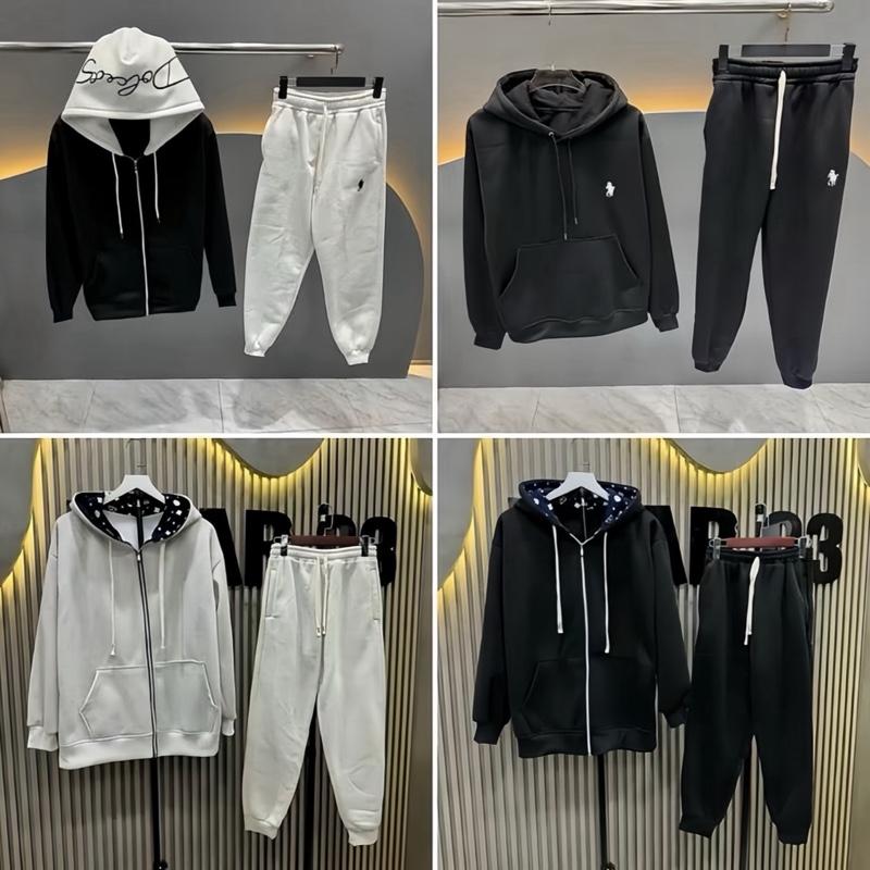  SET Bộ Quần Áo Hoodie Nam Nữ mix Với quần dài chất nỉ Bông Hottrend mặc Ấm 