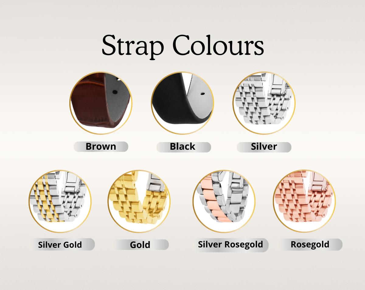 Jisu Watch - Jam Tangan Wanita Korea Analog Anti Air Mewah Elegant Gold Stainless Segi Original 75015