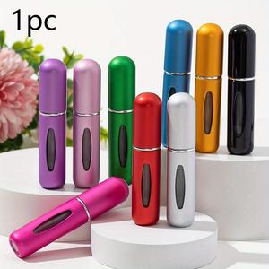 Frasco de perfume con relleno desde abajo, unidad individual de 5 ml, contenedor de fragancia portable y recargable, ideal para viajes y uso diario