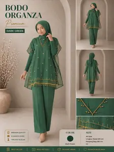 Ready & PO Baju Bodo Organza Premium Tanpa Lengan – Atasan Only | All Size | Ready Banyak Warna Cantik, Busana Tradisional Elegan untuk Pesta, Wisuda & Acara Formal