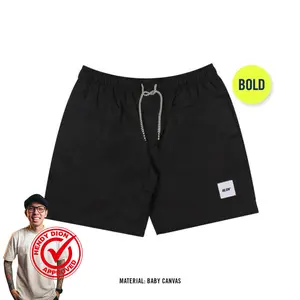 HOOLIGANS Boardshort Academica Bold 21.1 Black Celana Pendek Casual Hitam Pria Santai
