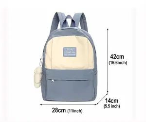 PROMO SPESIAL - Tas Ransel Sekolah Wanita Korean Style Terlaris Ditiktok Bahan Canvas D300 Backpack