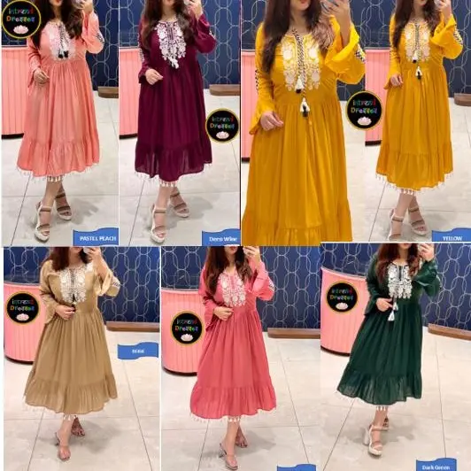 [Ready SG Stock]Size M L XL 2XL 3XL-Women's Boho Style Rayon Dress 6 Stunning Colors, Flared Dress [Indian Dresses] Casual Womenswear