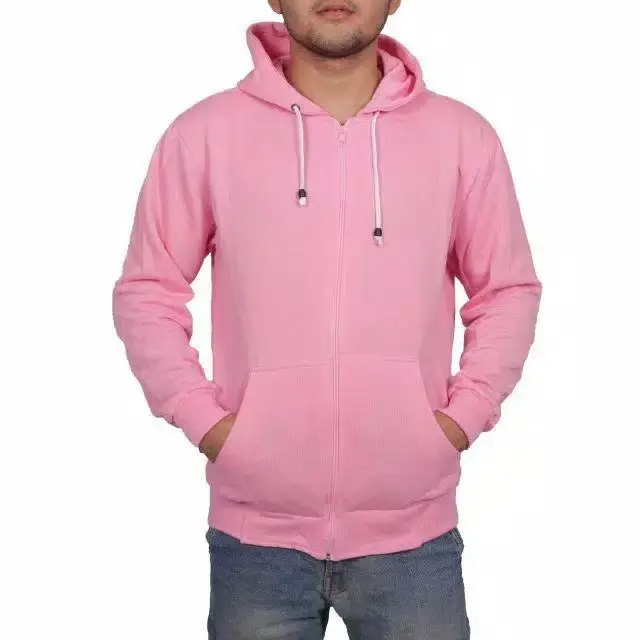 Jaket hoodie pria ziper polos big size XXXL 6