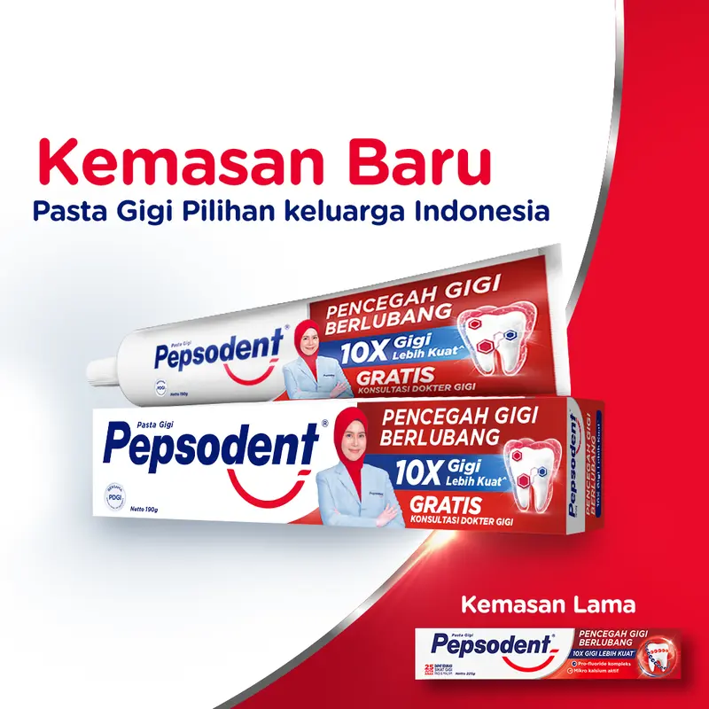 [SALE !] Pepsodent Pencegah Gigi Berlubang Pasta Gigi 225G Value Pack - Twinpack Mulut Mencerahkan 3