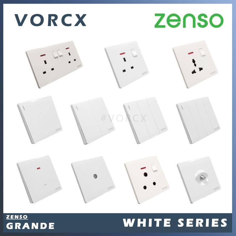 Zenso Grande Series Switches & Socket White - TikTok Shop Malaysia