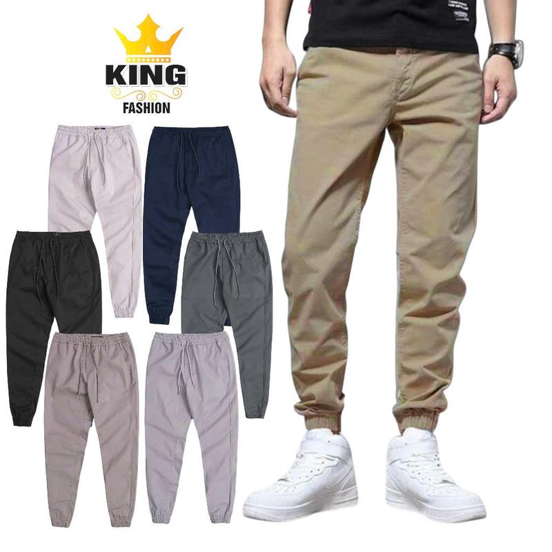 QUẦN JOGGER [NEW]_KINGFASHION Chất Vải Kaki Cao Cấp Lưng Thun Dây Rút Bo Gấu Kiểu Dáng Trẻ Trung Năng Động Sport Gym Tập Gym Tập Thể Dục_ Unisex Cotton  quần jogger khô sạch Yoga Tập Yoga