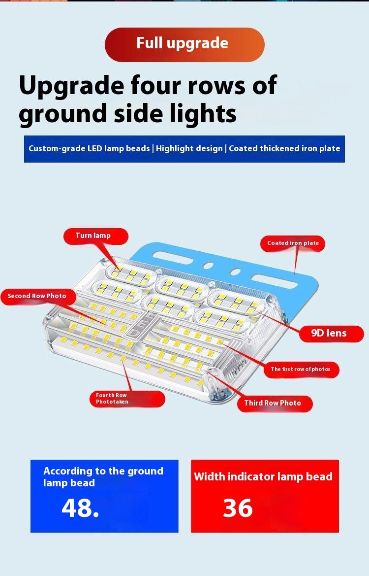 Product Introduction of 1Pcs Big Truck 24V Led High Light Waterproof Side Light Trailer Side Light Side Light Waist Light Astern Turn Super Bright Side Light 2